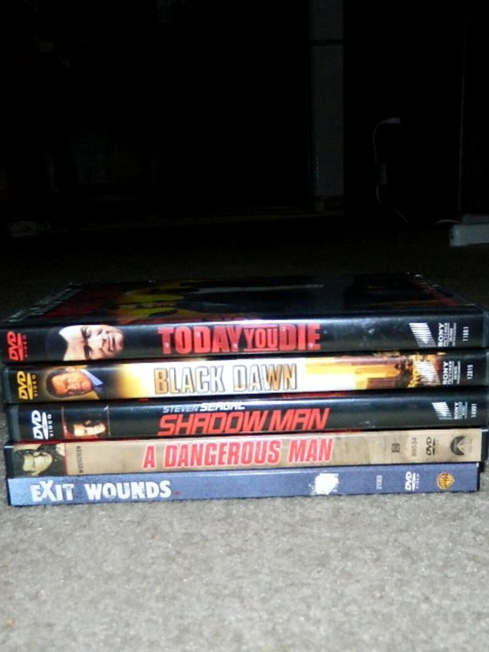 STEVEN SEAGAL 5 DVD Movies Exit Wounds Shadow Man A Dangerous Man Black Dawn